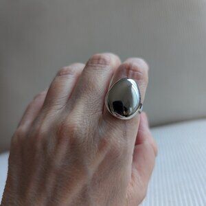 Silver statement ring